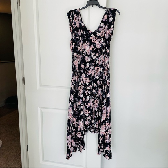 Lola P. Black Lace Floral High Low Maxi Dress Size S - Picture 9 of 11